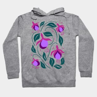 Fuchsia Flowers Hoodie